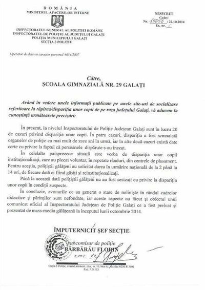 Copii rapiti Galati