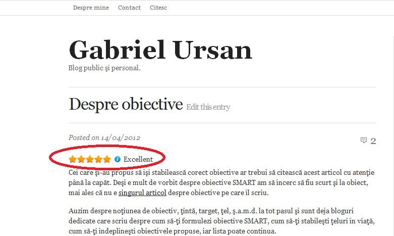 Acordă între 1 - 5 stele unui articol.