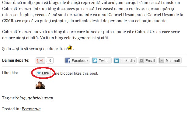 Dă un like de Wordpress