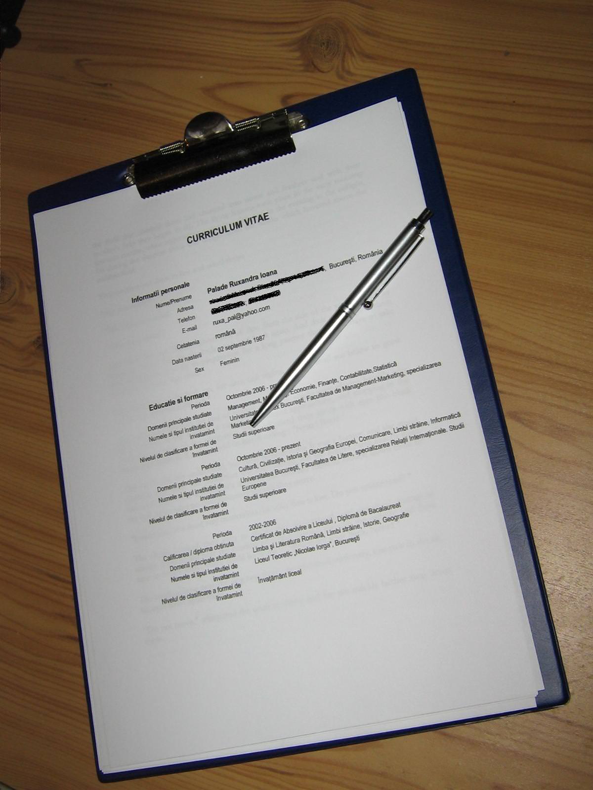Cum faci un CV bun