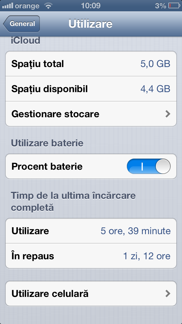 Cat tine bateria la iPhone 5