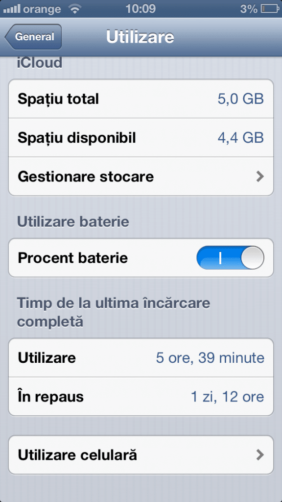 Cat tine bateria la iPhone 5