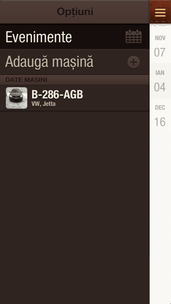 Aplicatie iPhone Masina mea 2