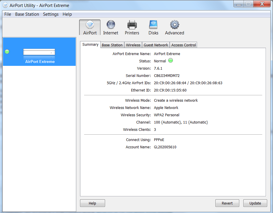 Configurare AirPort Extreme RDS 1