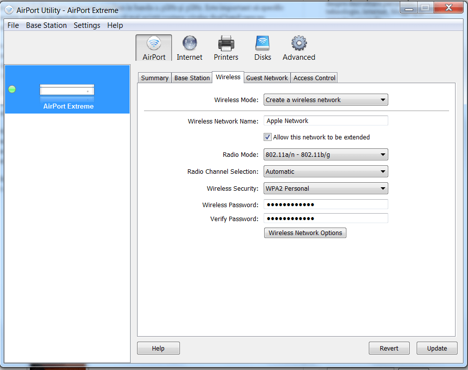 Configurare AirPort Extreme RDS 3