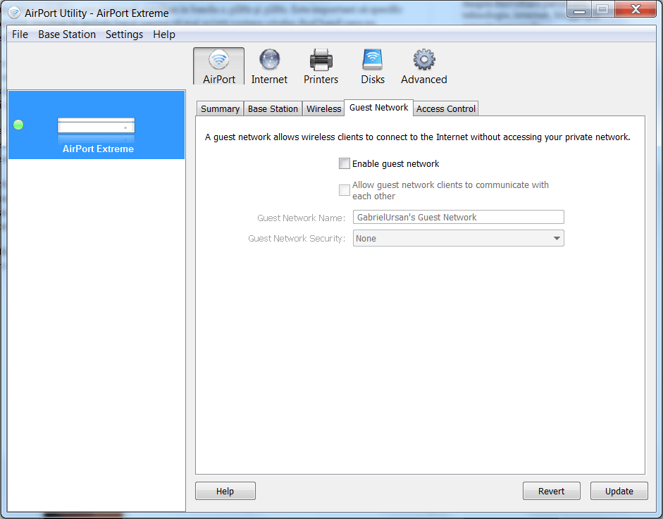 Configurare AirPort Extreme RDS 4