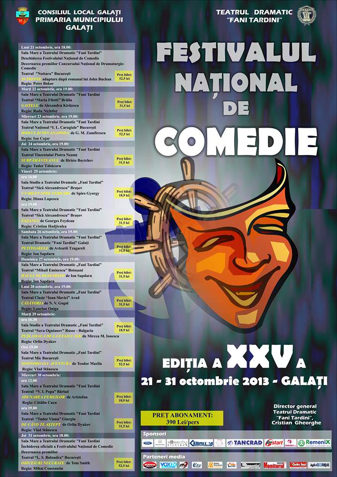 Program Festival Comedie Galati 2013