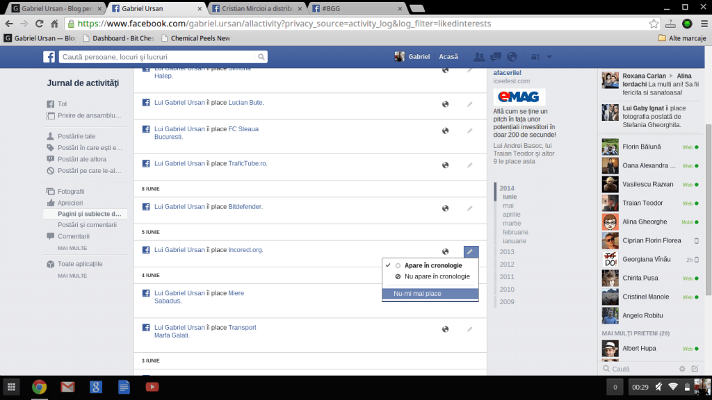 Cum vezi pe Facebook toate paginile la care ai dat like