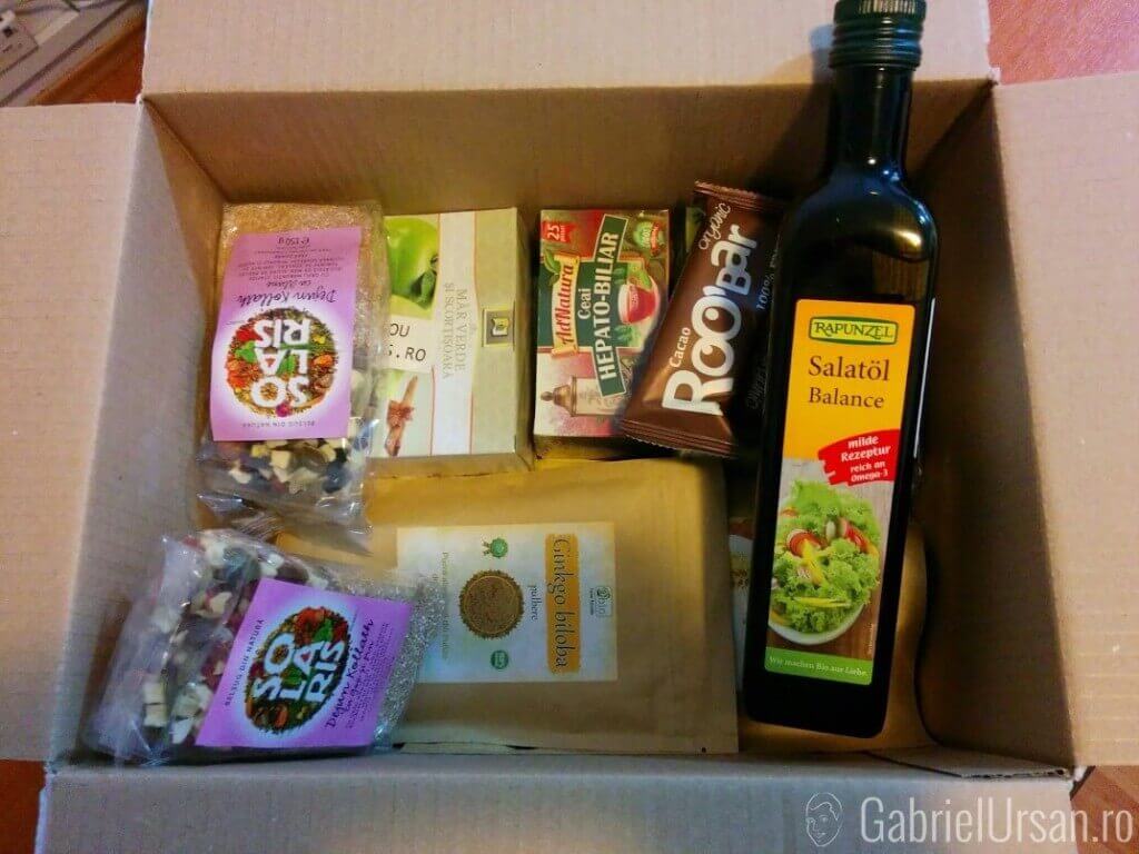 Cutie cu produse BIO si Raw Vegan