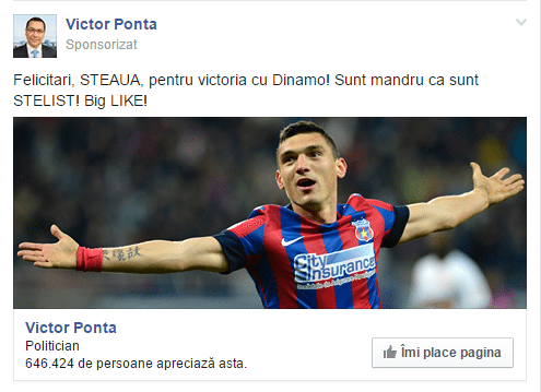 Ponta victorie Steaua