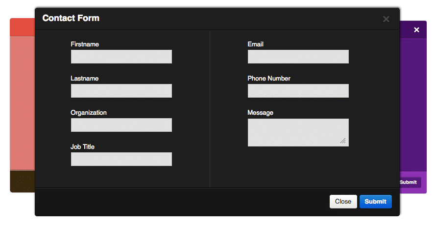 contact form