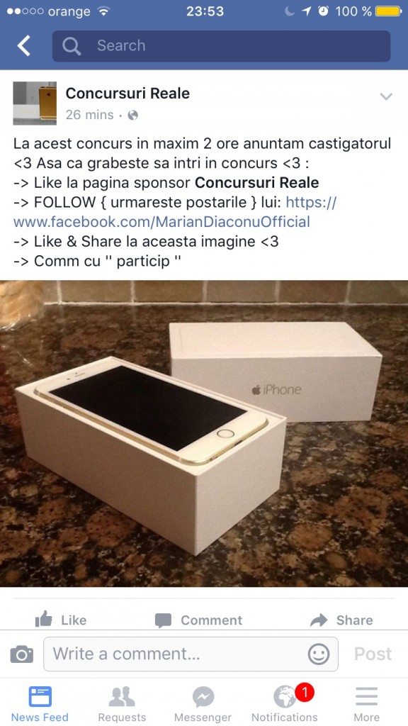 Concursuri Reale iPhone