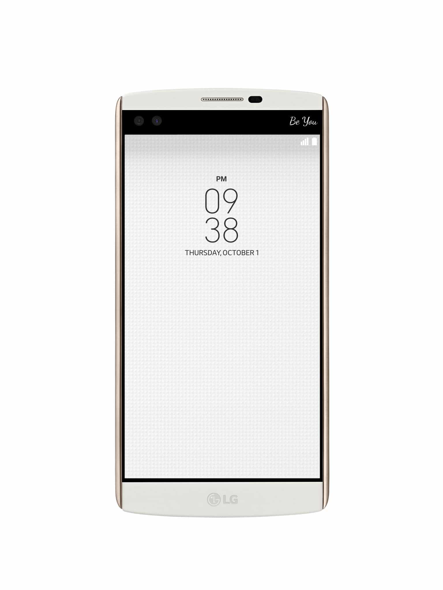 LG V10 alb din fata