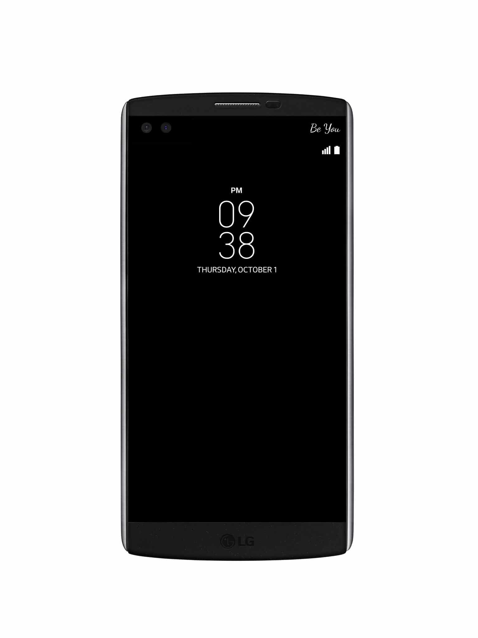 LG V10 negru din fata