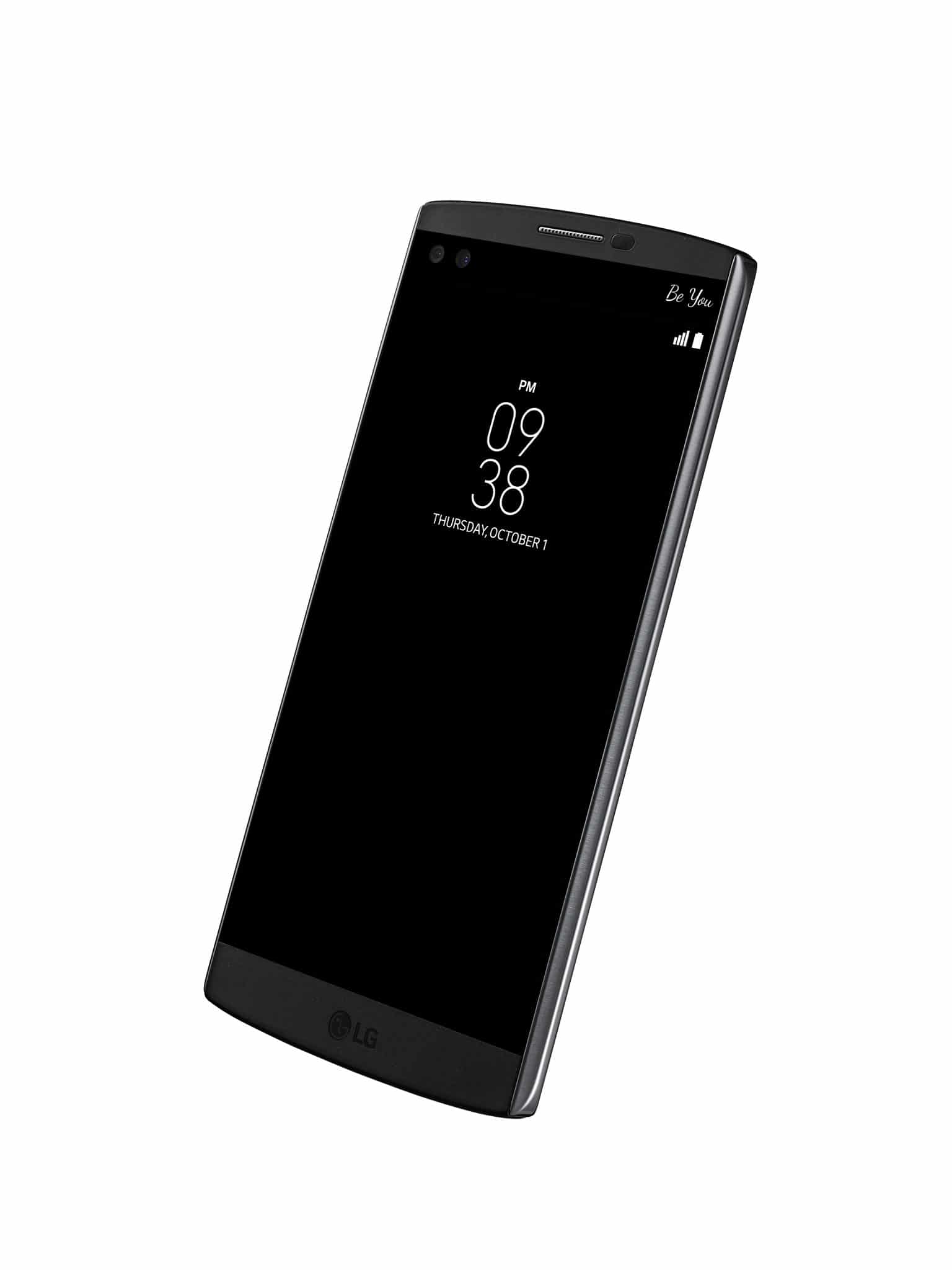 LG V10 fata lateral negru alta perspectiva