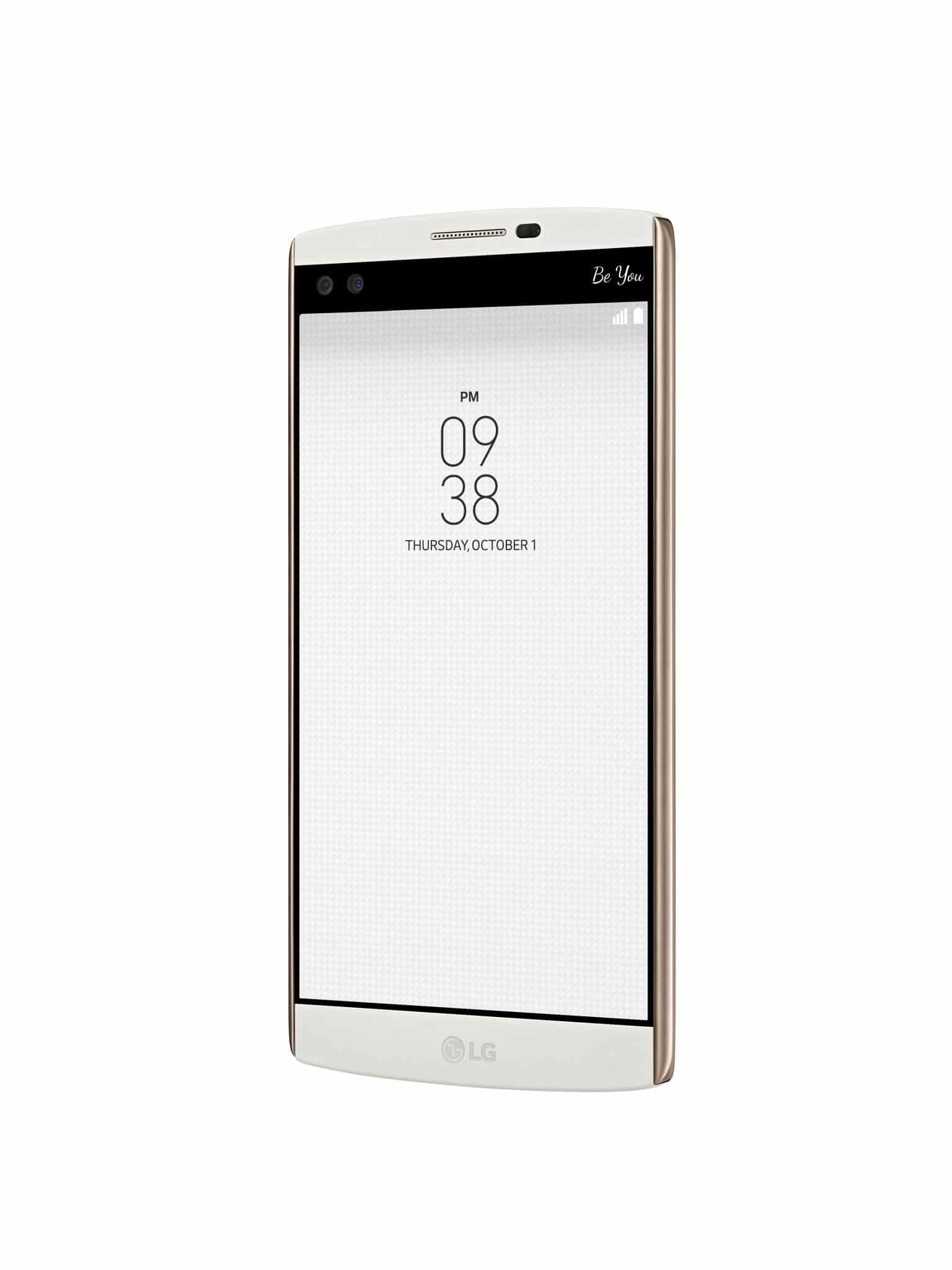 LG V10 alb lateral dreapta