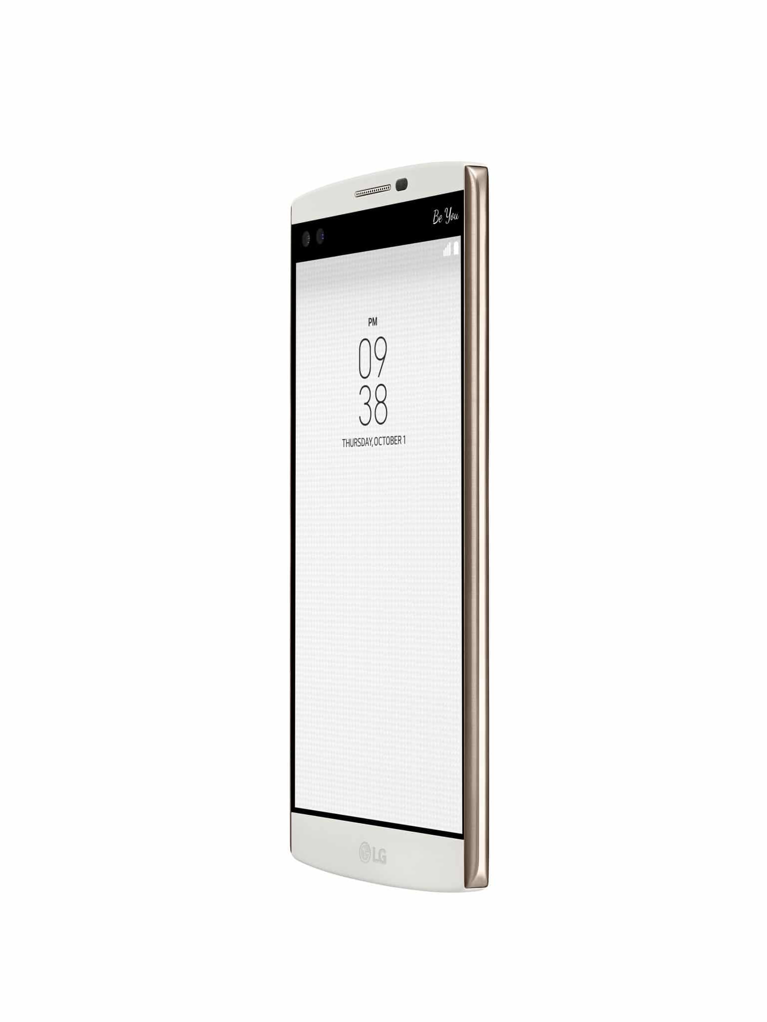 LG V10 alb lateral mai dreapta