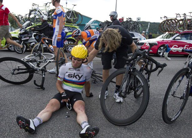 Biciclist accidentat
