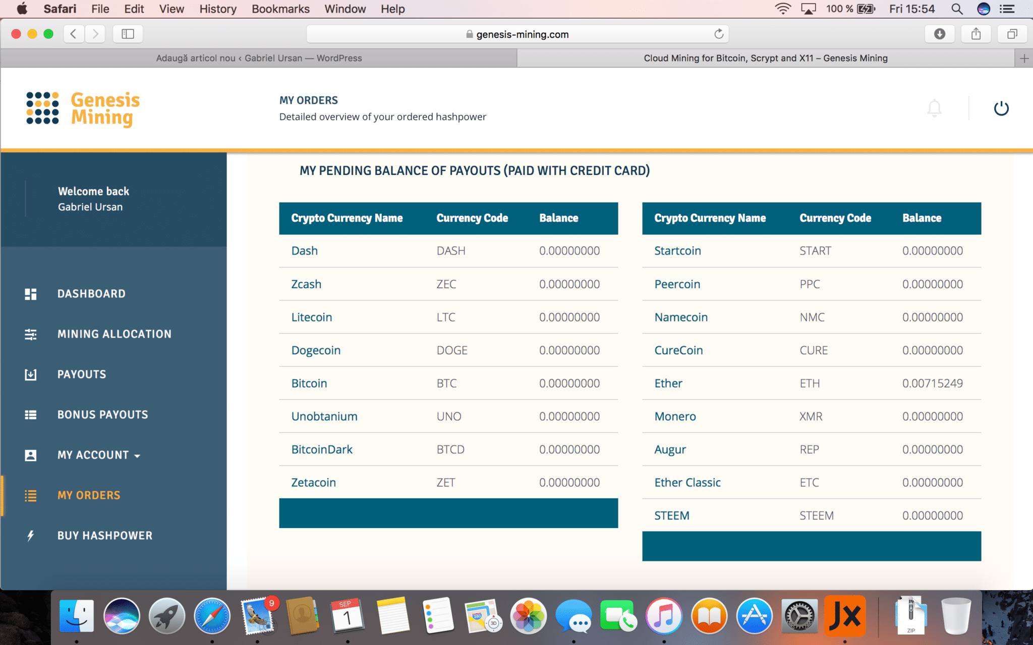 Mining Ethereum in Cloud Total Results in 12 Days