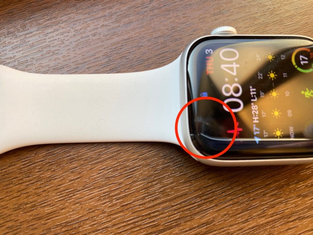 Se vede zgarietura la Apple Watch 5
