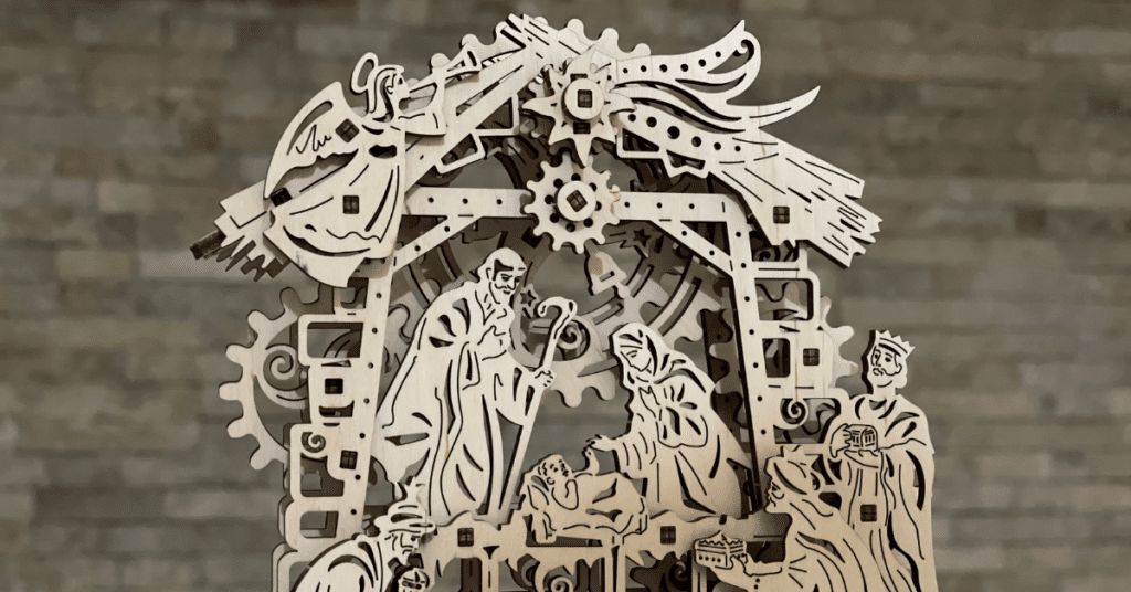Puzzle 3D lemn model mecanic