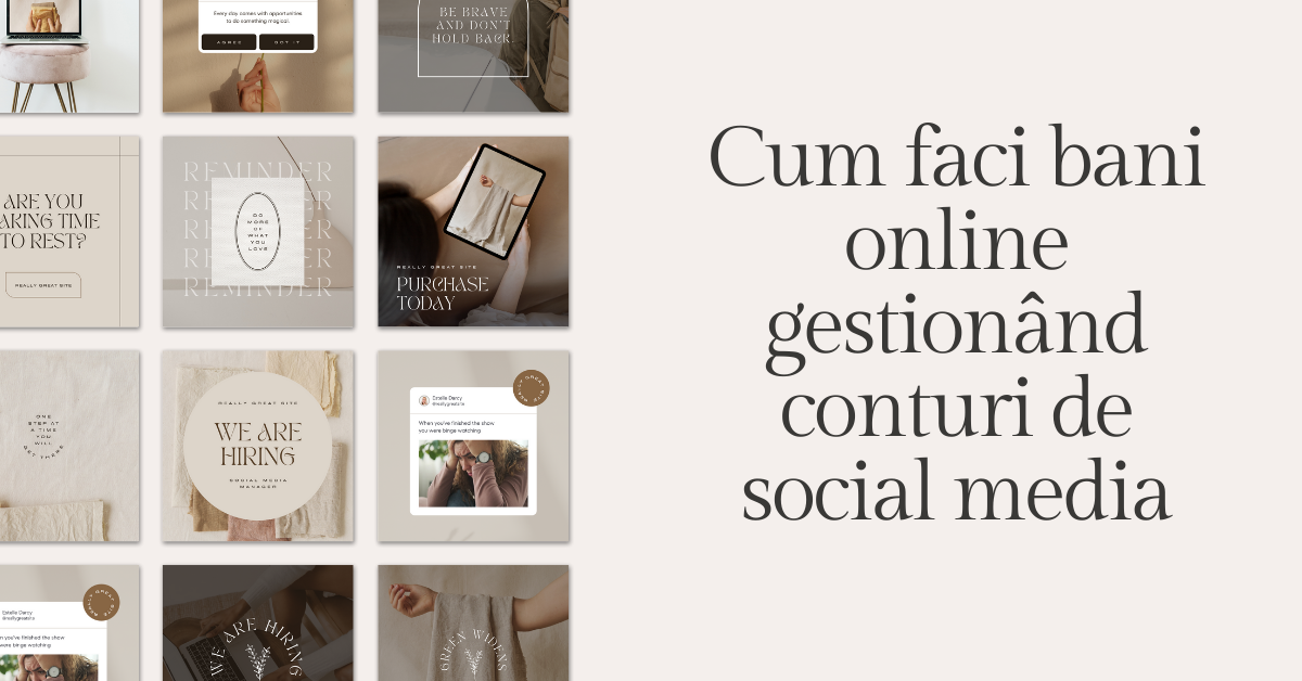 Cum faci bani online gestionând conturi de social media